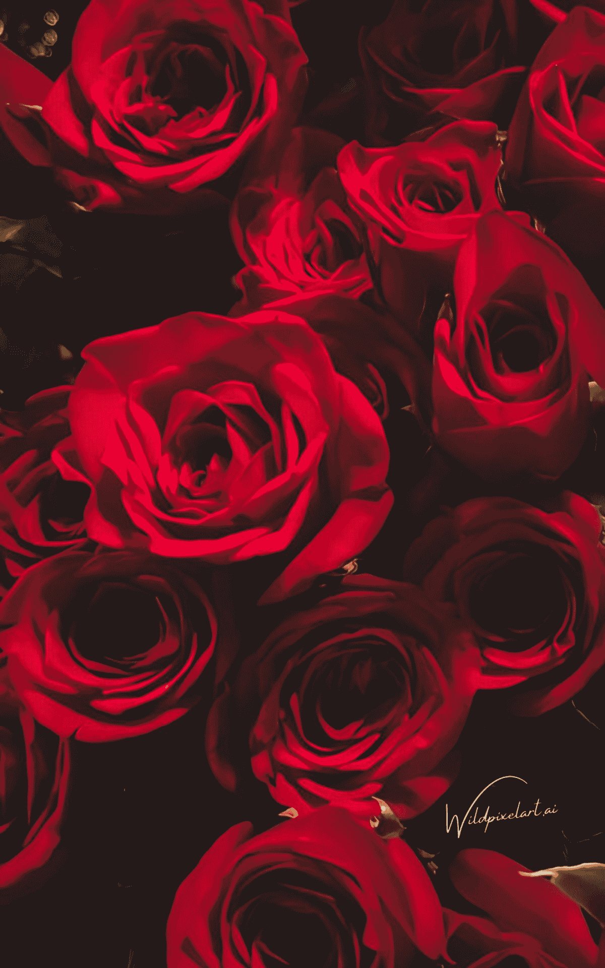 Red roses photography AI art — WildPixelAI
